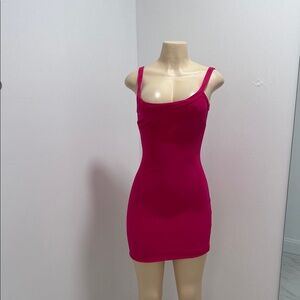 Elegant Pink Bodycon Midi Dress